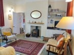 Living room with log burner Living room with log burner